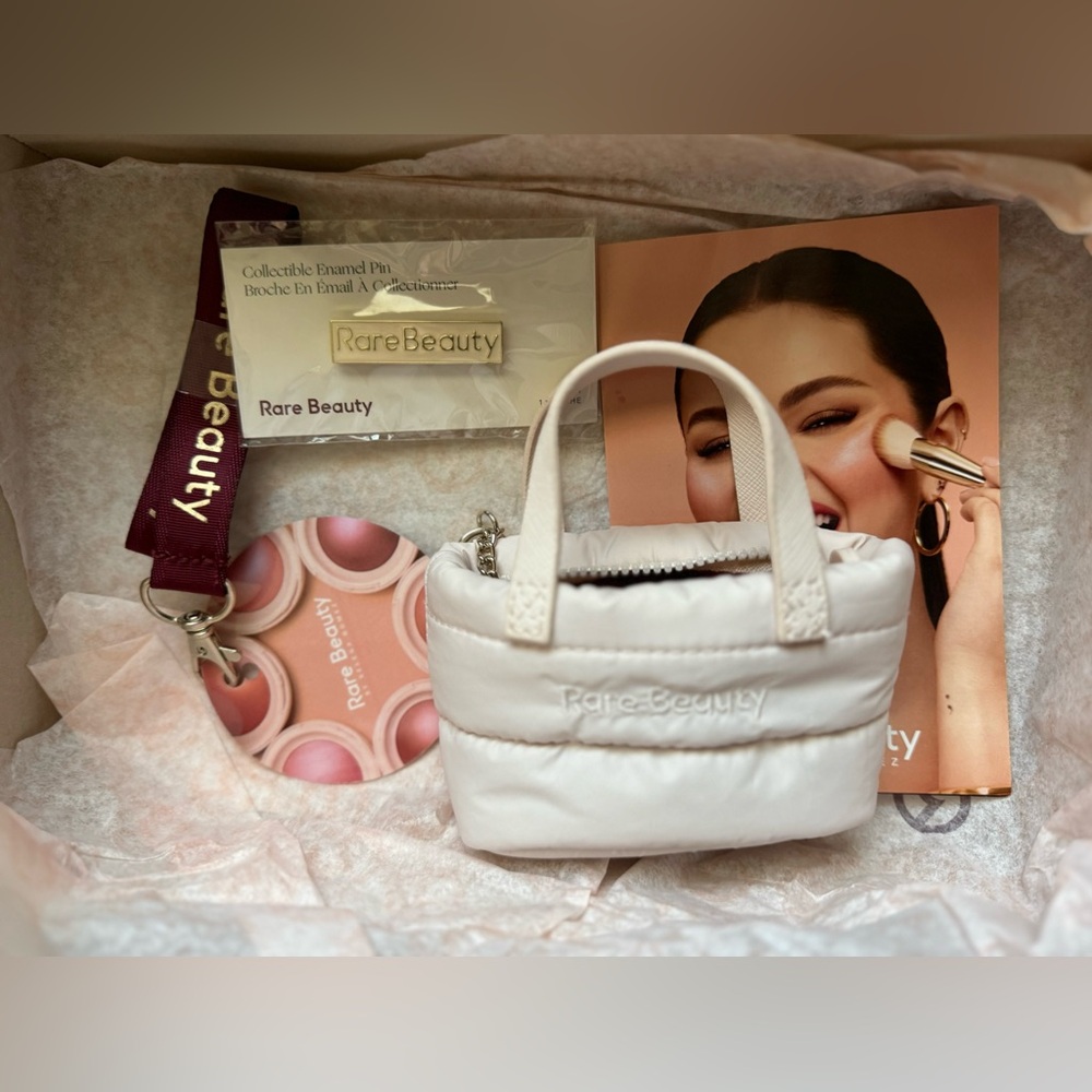 NWT Rare Beauty Mini Tote Keychain and Soft Pinch Line Exclusive Items